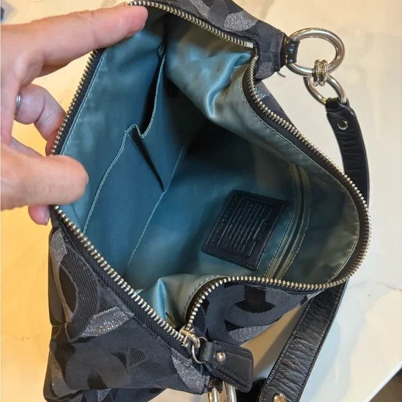 Coach Black and Silver Women's Bag - Picture 6 of 9